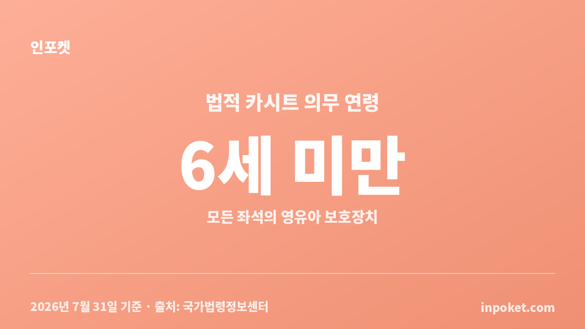 카시트 의무 연령과 아이 성장 단계별 선택 기준 비교