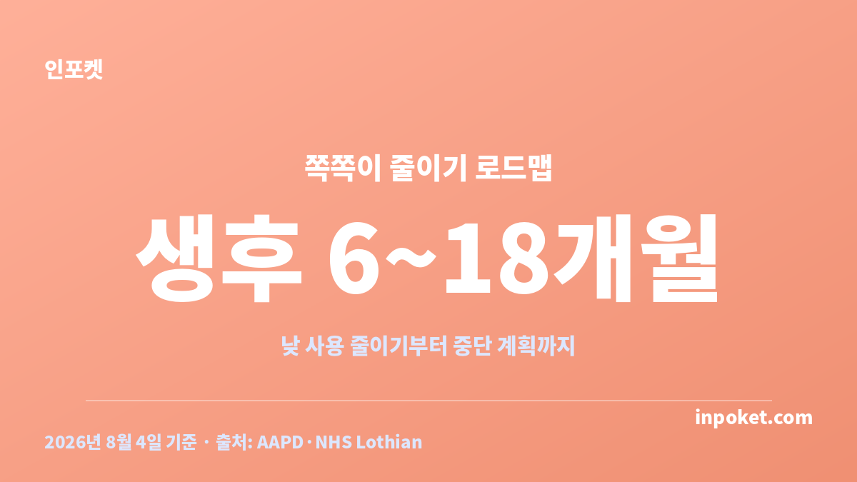 공갈젖꼭지 사용법과 끊는 시기 생후 6~18개월 로드맵